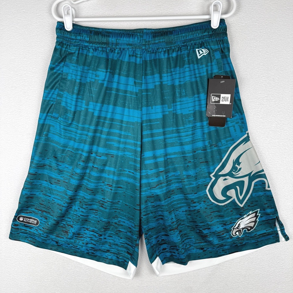 NWT Philadelphia Eagles New Era Shorts Mens Large Blue NFL Drawstring Pockets